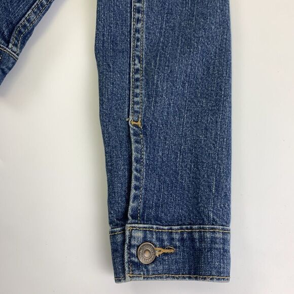Levi Strauss Youth Girls Denim Jean Jacket Button Collared Fitted Size Large - Picture 10 of 14